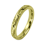 Ethical Jewellery & Engagement Rings Toronto - 2.5mm Hand Engraved Scroll Pattern Band - FTJCo Fine Jewellery & Goldsmiths