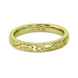 Ethical Jewellery & Engagement Rings Toronto - 2.5mm Hand Engraved Scroll Pattern Band - FTJCo Fine Jewellery & Goldsmiths