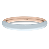 Ethical Jewellery & Engagement Rings Toronto - 18K 2 - 5 mm Bicolour Band - Equal Rose/White - Fairtrade Jewellery Co.