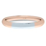 Ethical Jewellery & Engagement Rings Toronto - 18K 2 - 5mm Bicolour Band - Rose/White - Fairtrade Jewellery Co.