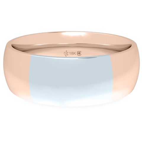 Ethical Jewellery & Engagement Rings Toronto - 18K 6mm Bicolour Band-Pink/White - Fairtrade Jewellery Co.