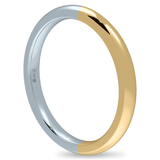 Ethical Jewellery & Engagement Rings Toronto - 18K 2 - 5mm Bicolour Band - Equal Yellow/White - Fairtrade Jewellery Co.