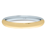 Ethical Jewellery & Engagement Rings Toronto - 18K 2 - 5mm Bicolour Band - Equal Yellow/White - Fairtrade Jewellery Co.