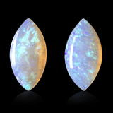Ethical Jewellery & Engagement Rings Toronto - 2.07 tcw White Marquise Opal Pair - Fairtrade Jewellery Co.