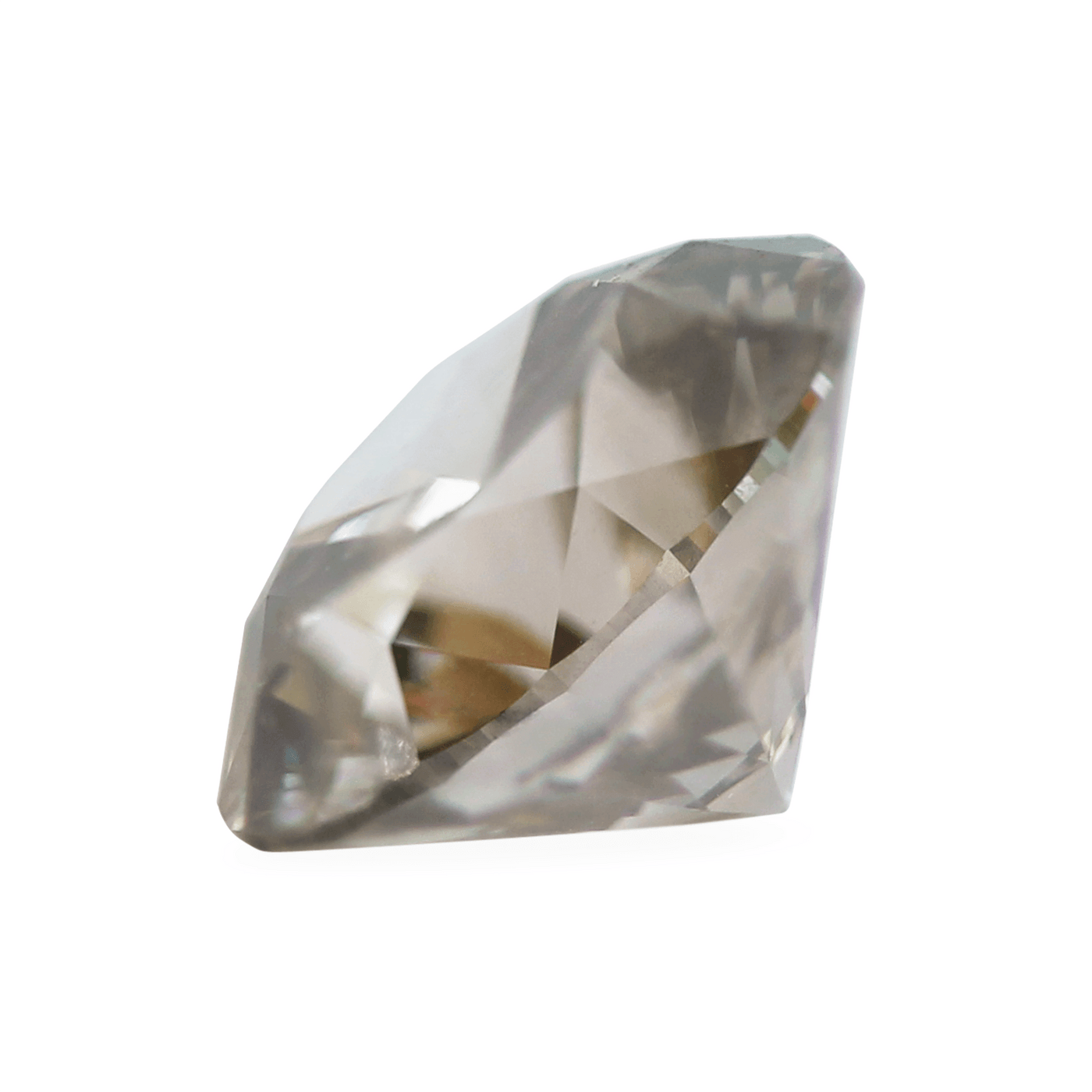 Ethical, Custom Ring-2.55 ct Obsidian Brown Round Brilliant-Cut