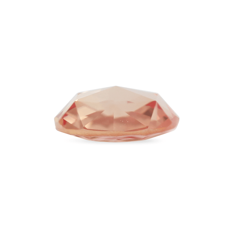 Ethical Jewellery & Engagement Rings Toronto - 2.35 ct Peach Champagne Oval Rose-Cut Chatham Grown Sapphire - Fairtrade Jewellery Co.