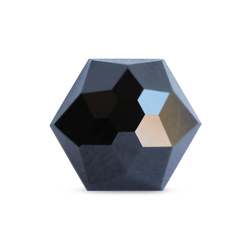 Ethical Jewellery & Engagement Rings Toronto - 2.57 ct Black Hexagonal Rose Cut Spinel - Fairtrade Jewellery Co.