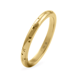 Yellow Ethical Jewellery & Engagement Rings Toronto - 2 mm Star Engraved Band - Fairtrade Jewellery Co.