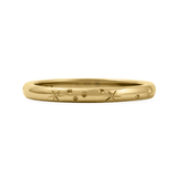 Yellow Ethical Jewellery & Engagement Rings Toronto - 2 mm Star Engraved Band - Fairtrade Jewellery Co.