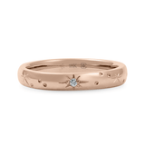 Rose/Pink Ethical Jewellery & Engagement Rings Toronto - 3 mm Star Engraved Band - Fairtrade Jewellery Co.