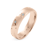 Rose/Pink Ethical Jewellery & Engagement Rings Toronto - 5 mm Star Engraved Band - Fairtrade Jewellery Co.