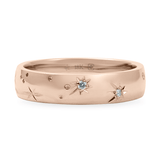 Rose/Pink Ethical Jewellery & Engagement Rings Toronto - 5 mm Star Engraved Band - Fairtrade Jewellery Co.