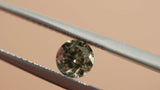 0.50 ct Bay Leaf Green Round Diamond