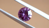 0.88 ct Intense Purple Round Brilliant-Cut Madagascar Sapphire