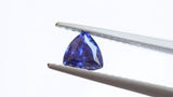 0.54 ct Dark Blue Trillion Mixed Cut Chatham Grown Sapphire