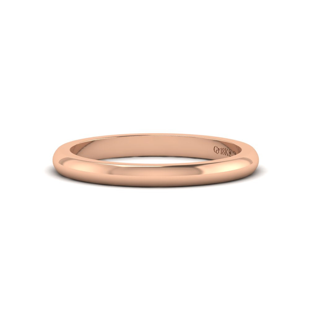 Ethical, Custom Ring-2 mm Low Dome Wedding Band | Toronto