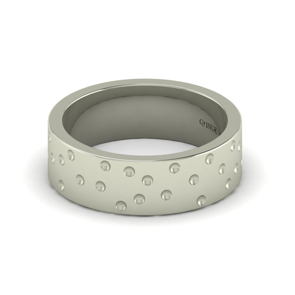 Ethical, Custom Ring-Wide Dimple Band | Toronto, Canada | FTJCo Fine ...