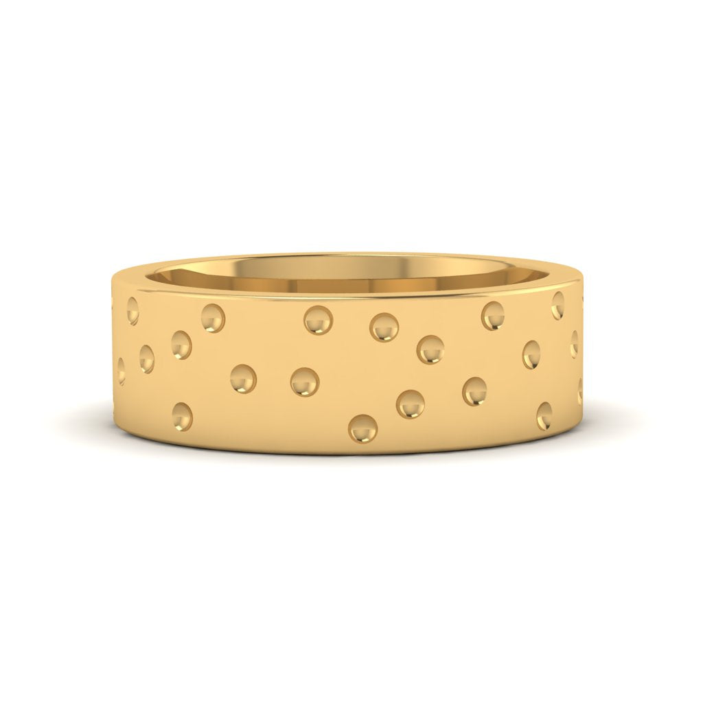 Ethical, Custom Ring-Wide Dimple Band | Toronto, Canada | FTJCo Fine ...