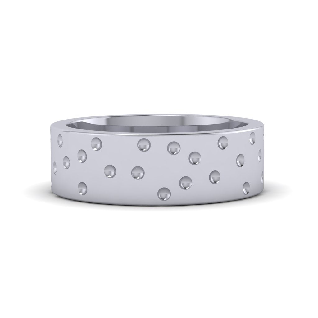 Ethical, Custom Ring-Wide Dimple Band | Toronto, Canada | FTJCo Fine ...