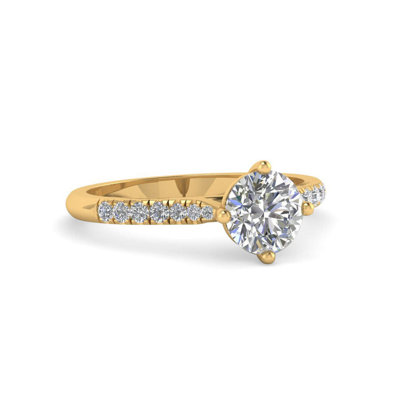 Yellow - Ethical Jewellery & Engagement Rings Toronto - Contemporary Love Note with Diamond-Set Band - FTJCo Fine Jewellery & Goldsmiths
