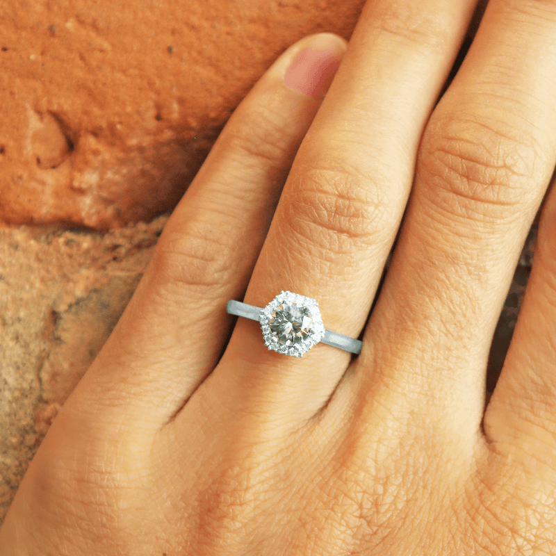 Platinum Ethical Jewellery & Engagement Rings Toronto - Hex Halo - Fairtrade Jewellery Co.