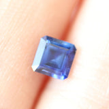 Ethical Jewellery & Engagement Rings Toronto - 0.60 ct Deep Water Blue Cut Corner Square Madagascar Sapphire - Fairtrade Jewellery Co.