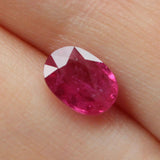 Ethical Jewellery & Engagement Rings Toronto - 1.06 ct Medium Fuchsia Oval Mixed Cut Greenland Ruby - Fairtrade Jewellery Co.
