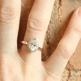 Ethical Jewellery & Engagement Rings Toronto - Pear Love Note Halo - Fairtrade Jewellery Co.