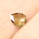 Ethical Jewellery & Engagement Rings Toronto - 0.34 ct Bay Leaf Green Pear Rose-Cut Diamond - Fairtrade Jewellery Co.