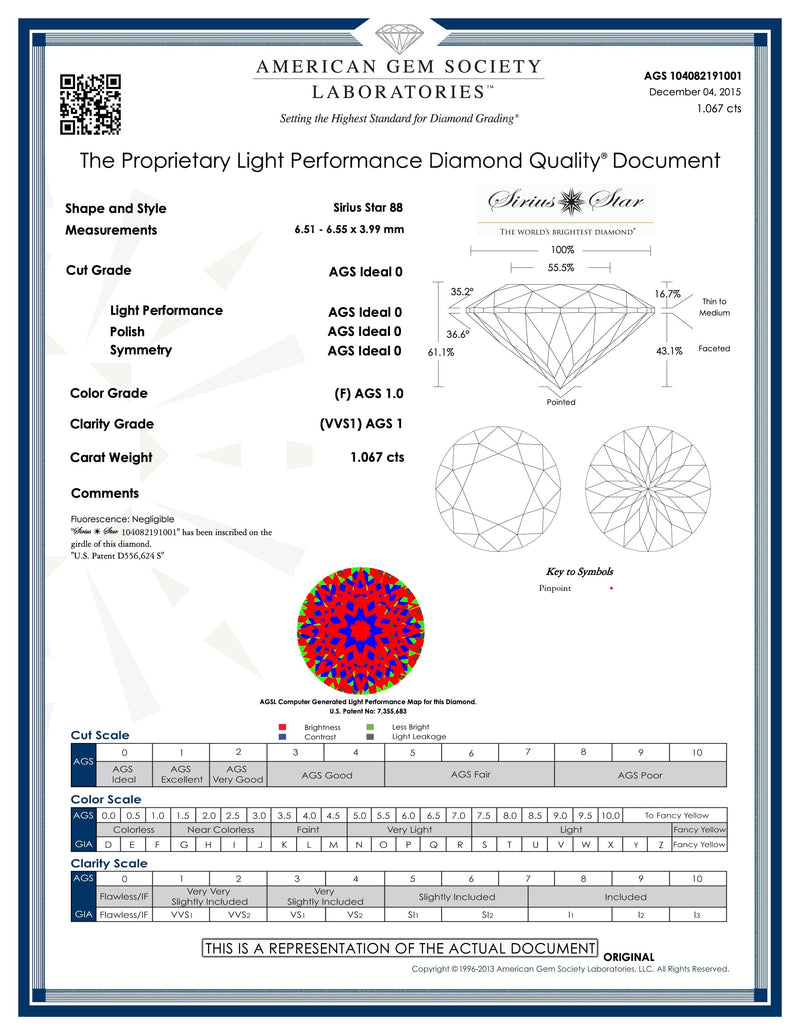 Ethical Jewellery & Engagement Rings Toronto - 1.06 ct F-VVS2 Sirius Star Round Cut Canadian Diamond - FTJCo Fine Jewellery & Goldsmiths