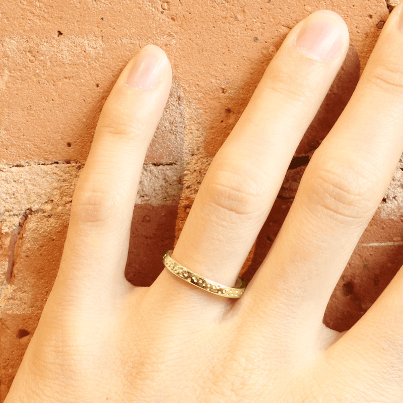 Yellow Ethical Jewellery & Engagement Rings Toronto - 2.5mm Dimple Band - Fairtrade Jewellery Co.