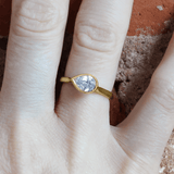 Yellow Ethical Jewellery & Engagement Rings Toronto - Eleonora Pear Solitaire - Fairtrade Jewellery Co.