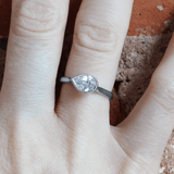 Platinum Ethical Jewellery & Engagement Rings Toronto - Eleonora Pear Solitaire - Fairtrade Jewellery Co.