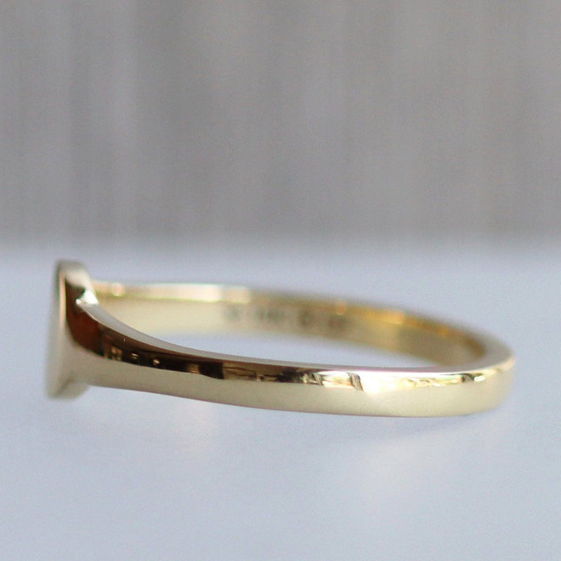 Ethical Jewellery & Engagement Rings Toronto - Petite Signet Ring in 18K Yellow Gold - Fairtrade Jewellery Co.