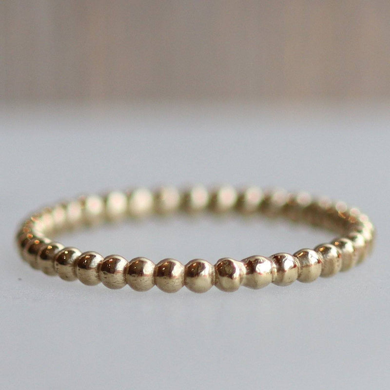Ethical Jewellery & Engagement Rings Toronto - 18K Akara Yellow Gold Beaded Band - Fairtrade Jewellery Co.