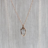 Ethical Jewellery & Engagement Rings Toronto - Rose-Cut Shield Pendant in Rose Gold - Fairtrade Jewellery Co.