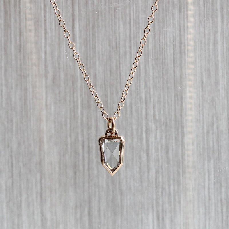 Rose Rim Style Shield Ethical, Custom Ring-Rose Cut Shield Pendant in Rose Gold | Toronto ...