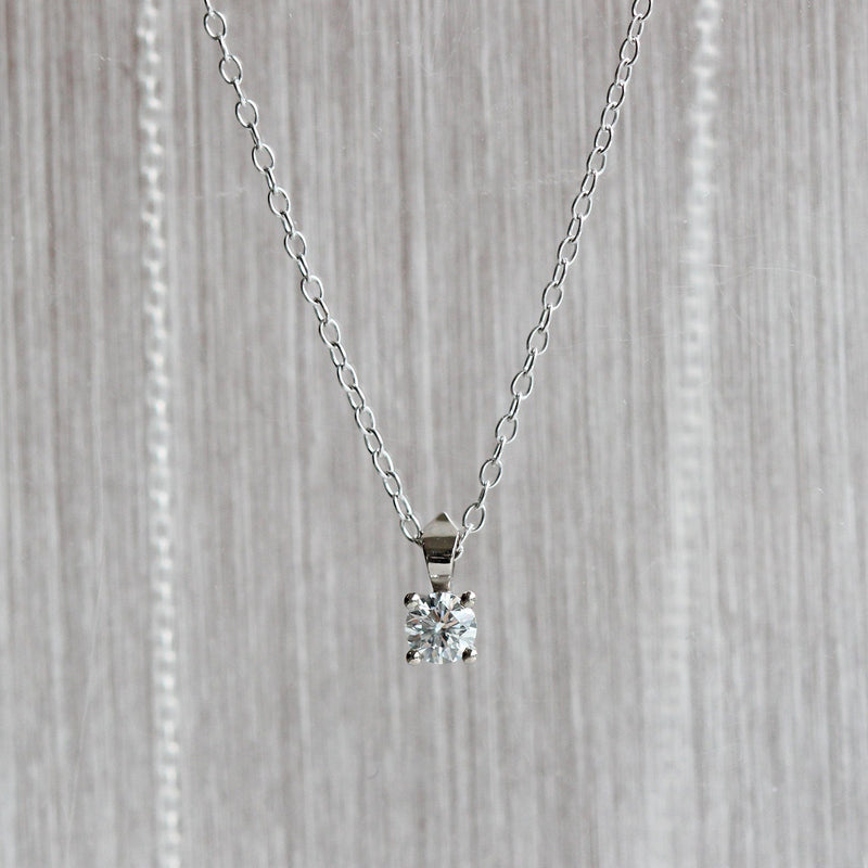 Ethical Jewellery & Engagement Rings Toronto - Diamond Pendant in Palladium White Gold - Fairtrade Jewellery Co.