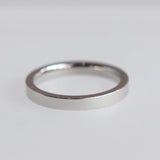 Ethical Jewellery & Engagement Rings Toronto - Platinum 3 mm Wide Flat Band - Fairtrade Jewellery Co.