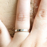Ethical Jewellery & Engagement Rings Toronto - Platinum 3 mm Wide Flat Band - Fairtrade Jewellery Co.
