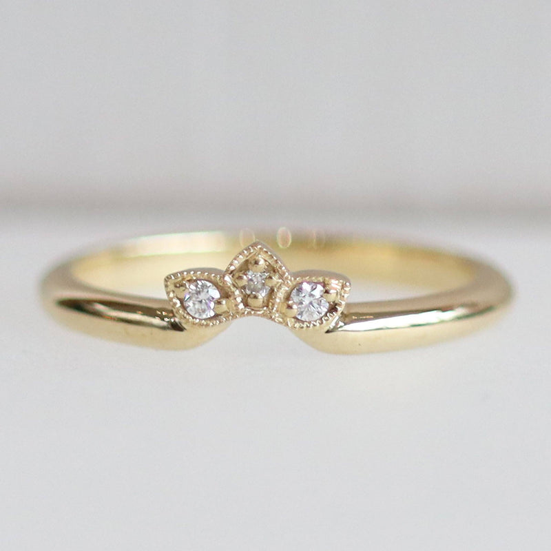 Ethical Jewellery & Engagement Rings Toronto - Matching Lotus Band in 18K Yellow Gold - FTJCo Fine Jewellery & Goldsmiths
