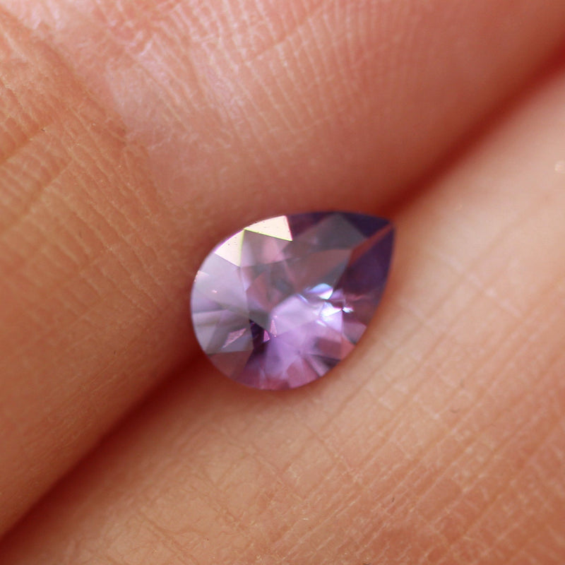 Ethical Jewellery & Engagement Rings Toronto - 0.62 ct Purple Freesia Pear Modified Brilliant-Cut Madagascar Sapphire - Fairtrade Jewellery Co.