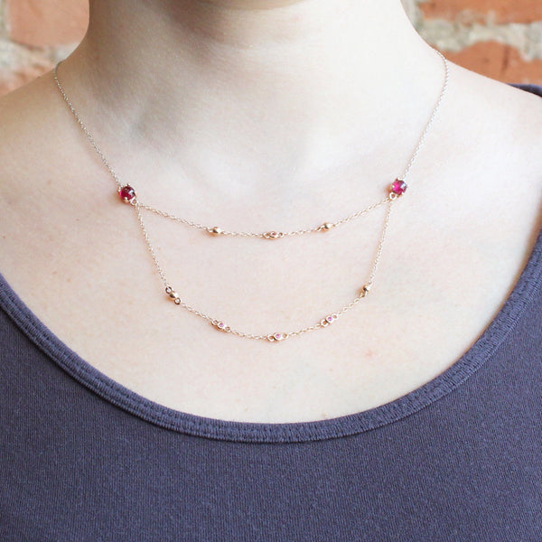 Ethical Jewellery & Engagement Rings Toronto - Greenland Ruby Bead Necklace - Fairtrade Jewellery Co.