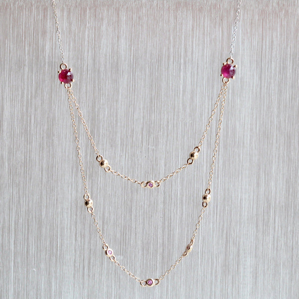 Ethical Jewellery & Engagement Rings Toronto - Greenland Ruby Bead Necklace - Fairtrade Jewellery Co.