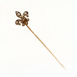 Ethical Jewellery & Engagement Rings Toronto - Antique Fleur de Lis Scarf Pin in 14K Gold - Fairtrade Jewellery Co.