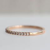 Ethical Jewellery & Engagement Rings Toronto - 1.5mm Diamond Stacker in 18K Rose Gold - Fairtrade Jewellery Co.
