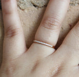 Ethical Jewellery & Engagement Rings Toronto - 1.5mm Diamond Stacker in 18K Rose Gold - Fairtrade Jewellery Co.