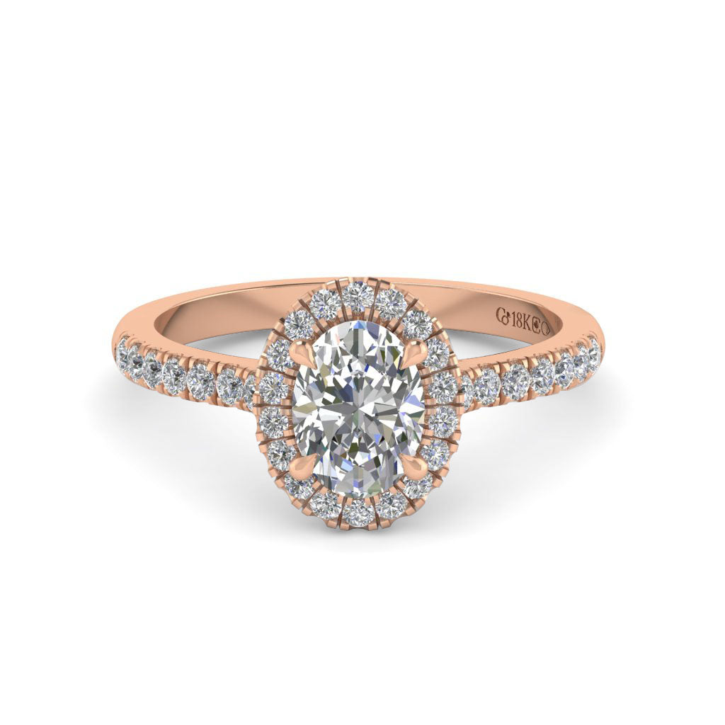 Round Diamond Halo Engagement Ring, .90 Carat Center, 14K White Gold   Diamond Stores Long Island - Fortunoff Jewelry – Fortunoff Fine Jewelry