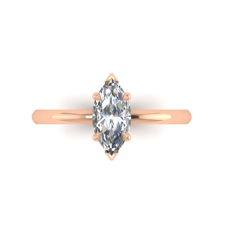 Ethical Jewellery & Engagement Rings Toronto - Low Set Marquise Solitaire - FTJCo Fine Jewellery & Goldsmiths