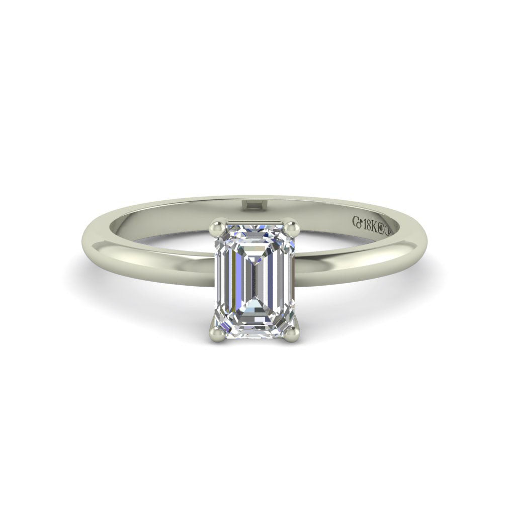 Ethical, Custom Ring-Low Set Emerald Cut Solitaire | Toronto, Canada ...